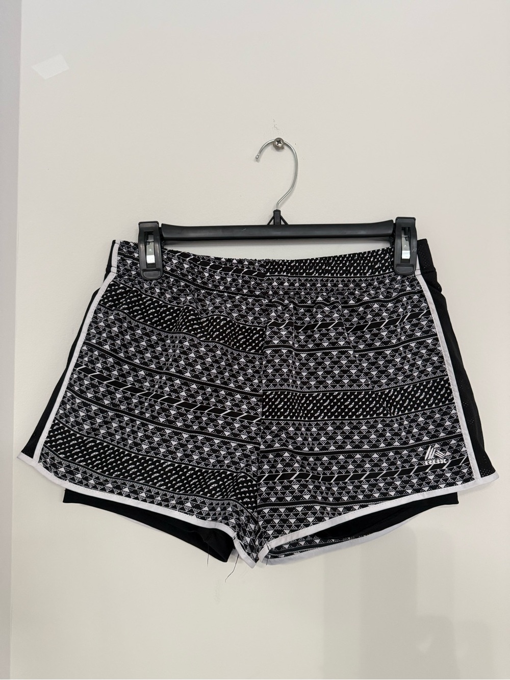 RBX Black & White Patterned Women's Athletic Shorts